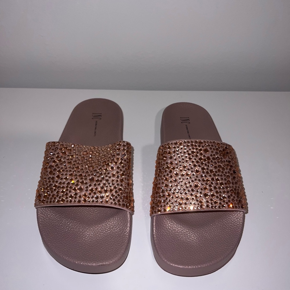 Inc rose gold slides from Macys size 6